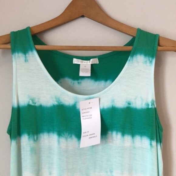 NWT Design History Set Tank M and Skirt L Green Tie Dye Stretchy Comfortable - Picture 4 of 14